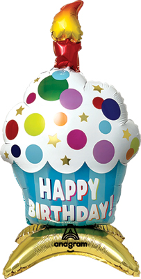 21 Inch Birthday Cupcake Airfill Decor Balloon