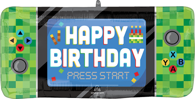 27" Birthday 8-Bit Gamer Balloon
