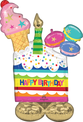 35" X 50" AirLoonz&reg; Birthday Icons Balloon