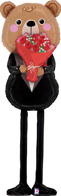 64" Love Special Delivery Rose Bear Balloon
