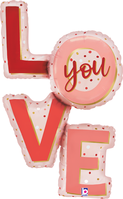 41" LOVE You Pink Blush Balloon