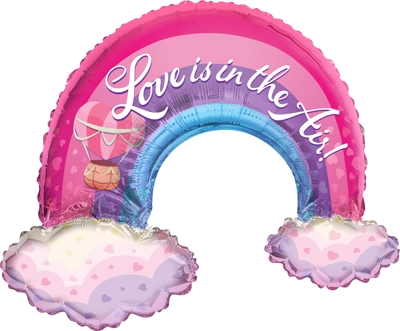36" Love is in the Air Rainbow Balloon