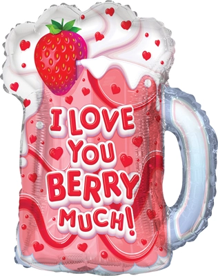36" I Love You Berry Much Shake Balloon
