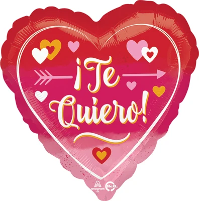 28 Inch Helium Saver Jumbo Ombre Te Quiero Balloon