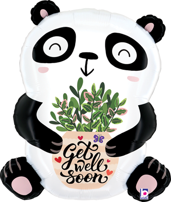 30 Inch Get Well Soon Panda Balloon