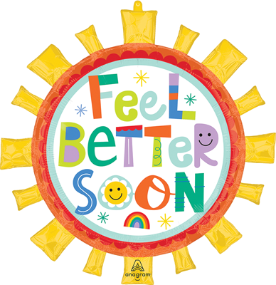 28" Get Well Playful Type Balloon