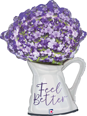 31" Feel Better Lavender Pitcher Balloon