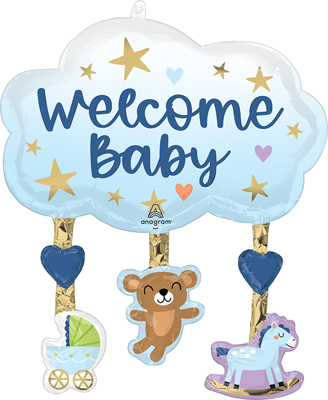 29" Tiny Treasures Boy Balloon