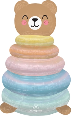 32 Inch x 43 Inch Baby Bear Rings Air-Fill Balloons Stacker Kit