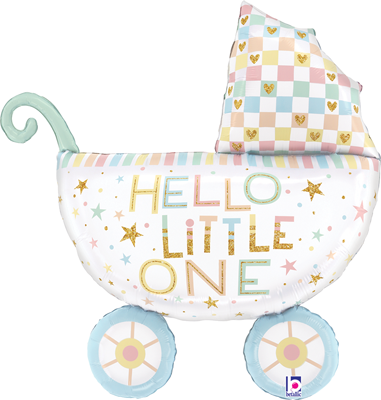 32" Pastel Baby Carriage Balloon