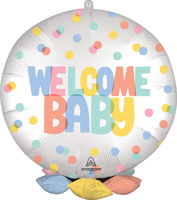 19" Frillz&trade; Satin Modern Baby Balloon