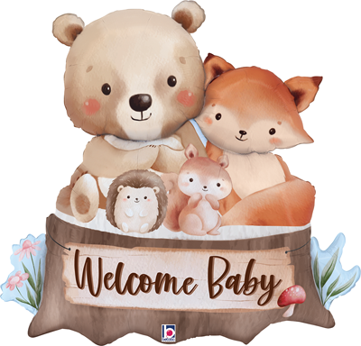 34" Woodland Welcome Baby Balloon