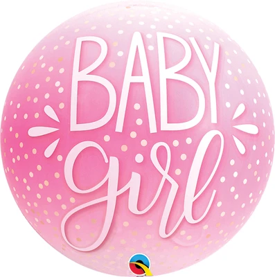 22" Baby Girl Pink Bubble™ Balloon