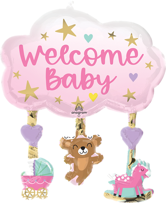 29" Tiny Treasures Girl Balloon