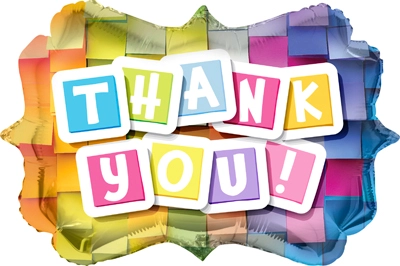 28 " Thank You Sticky Notes Marquee Balloon