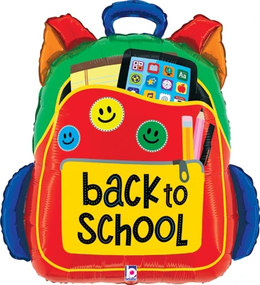 25" Back to School Backpack Balloon