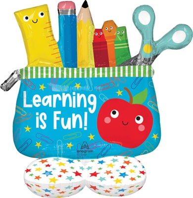 32 Inch AirLoonz® Jr. School Pencil Pouch Air-Fill Balloon