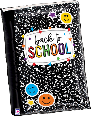 25" Back to School Composition Book Balloon