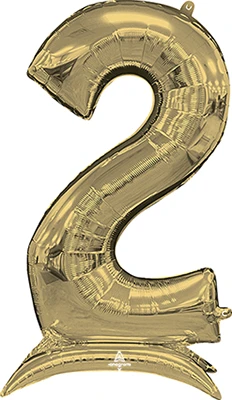 50 Inch White Gold Stand-Up Numberz 