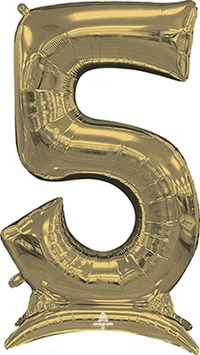 50 Inch White Gold Stand-Up Numberz 
