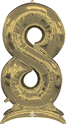 50" White Gold Stand-Up Numberz 