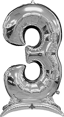 50 Inch Silver Stand-Up Numberz 