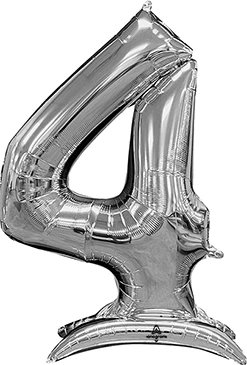 50 Inch Silver Stand-Up Numberz 