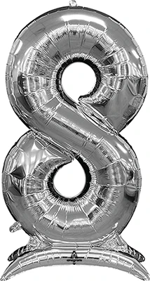 50 Inch Silver Stand-Up Numberz 