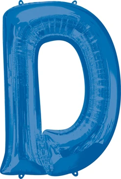 24x33" Shape Blue Letter D Balloon