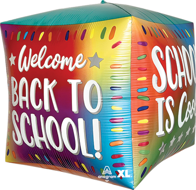 15 Inch Cubez Back to School Ombre Balloon