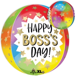 16 Inch Orbz Boss's Day Colorful Balloon