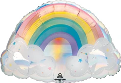 28" Shape Iridescent Magical Rainbow Balloon
