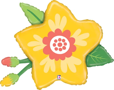 34" Yellow Flower Balloon