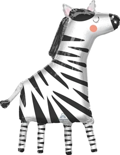 36" Get Wild Zebra Balloon