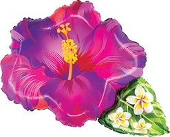31 Inch Mighty Bright Tropical Flower Purple Flower Balloon