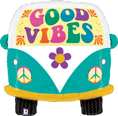 27" Good Vibes Bus Balloon