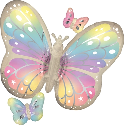29" Satin Fluttering Dreams Butterfly Balloon
