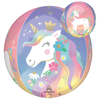 16" Orbz&reg; Whimsical Unicorn Balloon