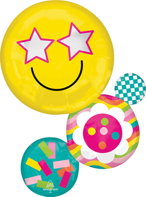 28" Smile Happy Vibes Balloon