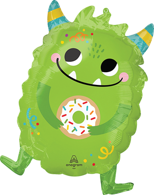 19" Cute Green Monster Balloon