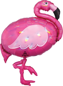 33 Inch Iridescent Flamingo Balloon