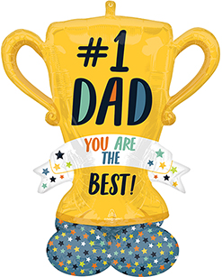 43 Inch Airloonz Best Dad Trophy Air-Fill Balloon