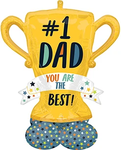 43 Inch AirLoonz® Best Dad Trophy Air-Fill Balloon
