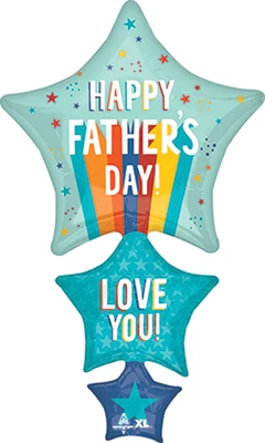 42" Fathers Day Stars Balloon