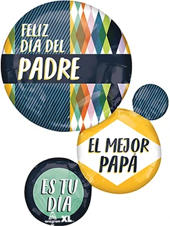 28 Inch Fathers Day Feliz Dia Del Padre Retro Renew Balloon
