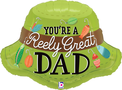 30" Father's Day Fishing Hat Balloon