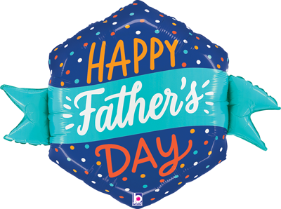 34" Father's Day Bright Banner Balloon