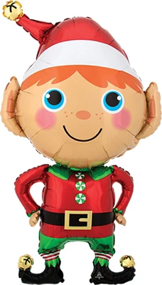35 Inch Christmas Happy Elf Balloon