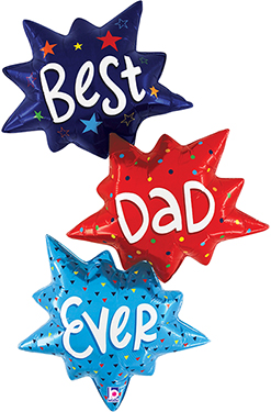 41 Inch Fathers Day Best Dad Ever Burst Balloon