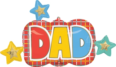 36" Father's Day Graphic Grids Balloon